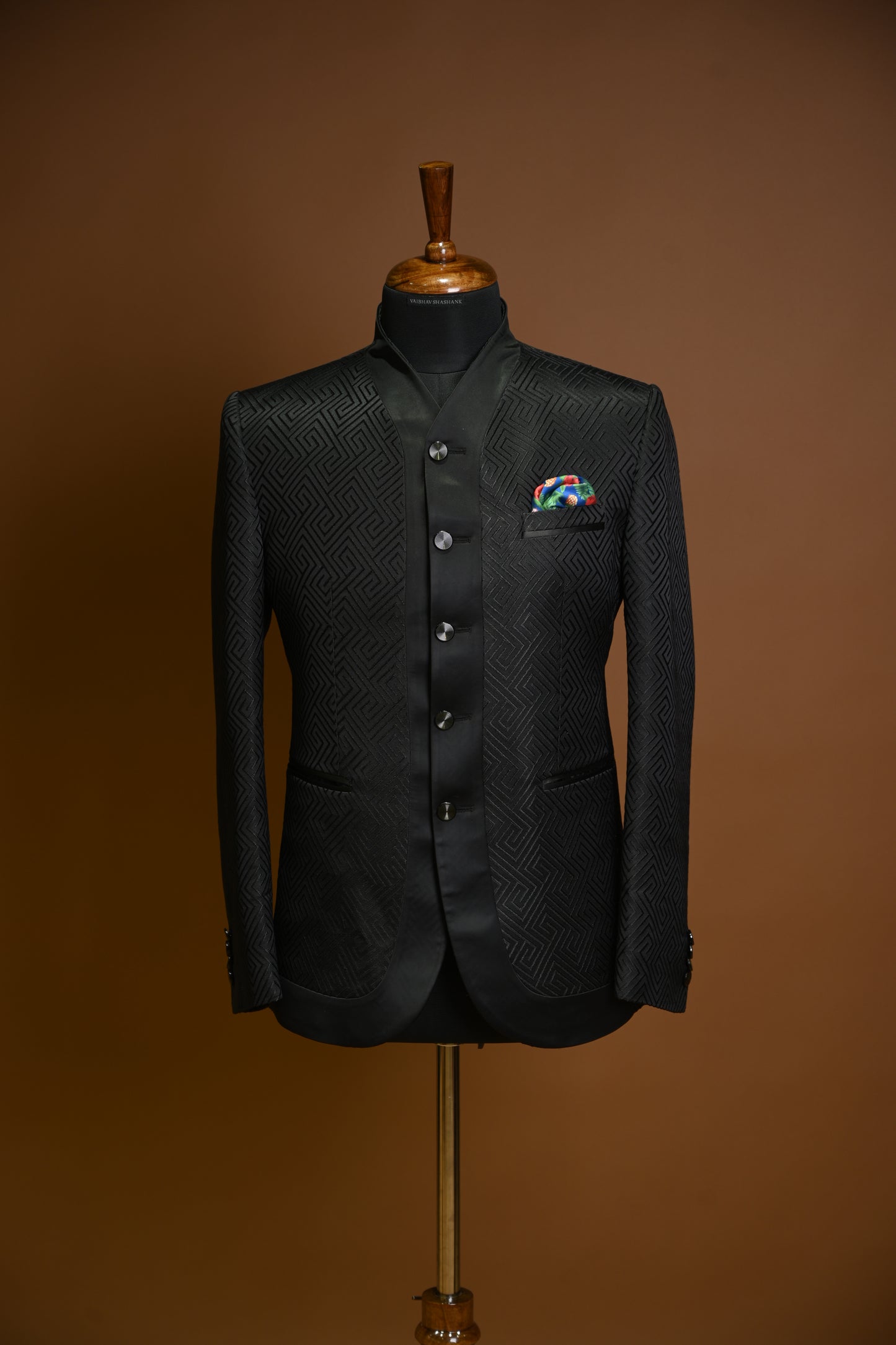 Tuxedo/Black Self Jacquard