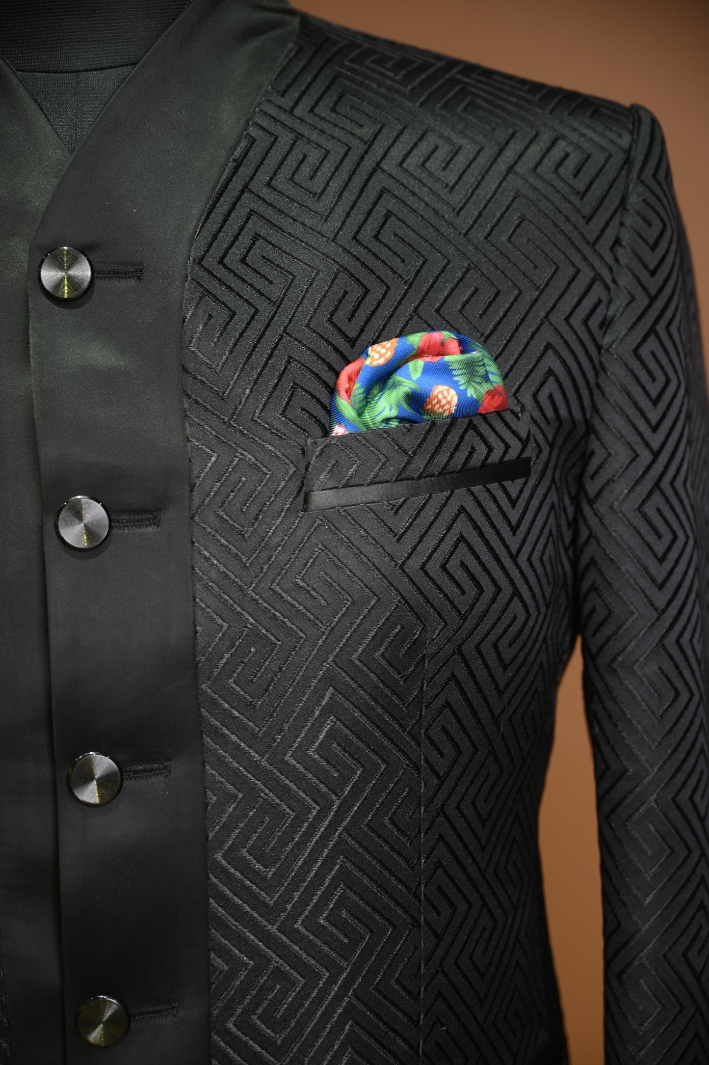 Tuxedo/Black Self Jacquard