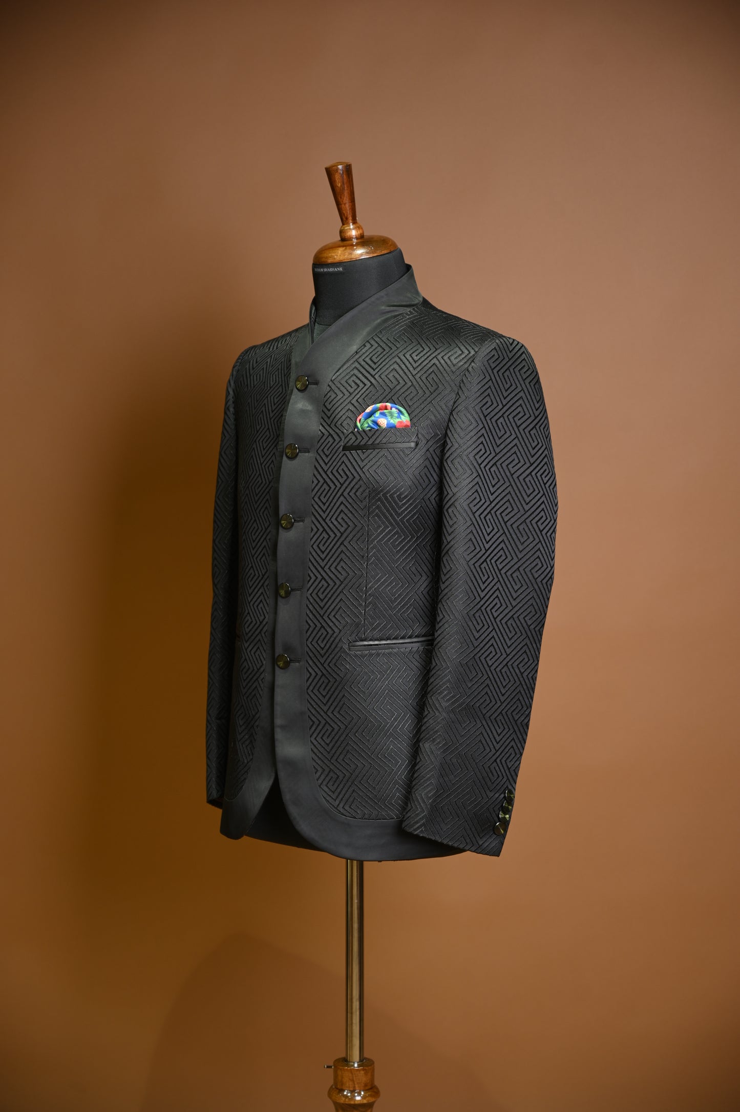 Tuxedo/Black Self Jacquard