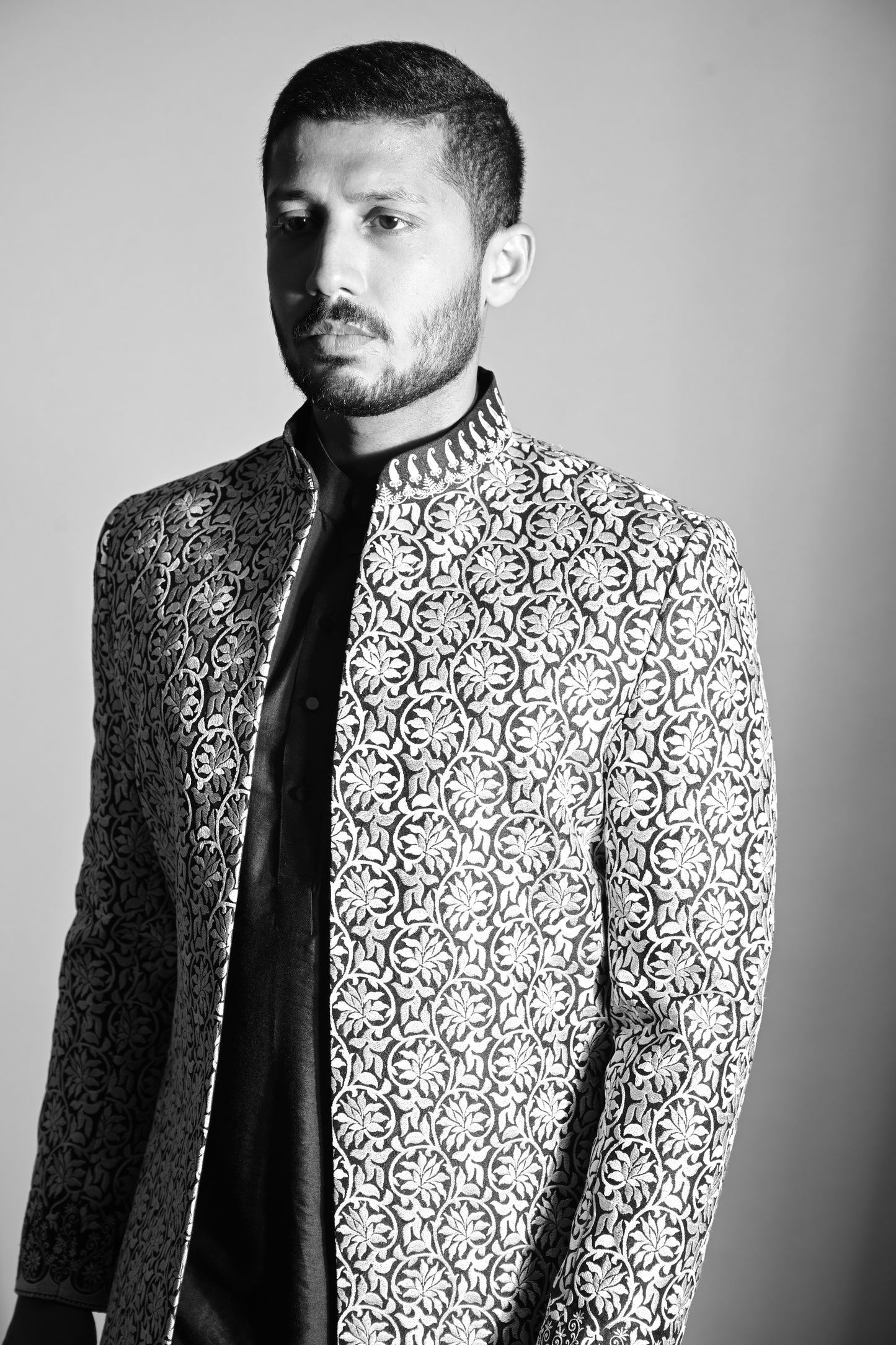 Victorian Pattern Front Open Jacket