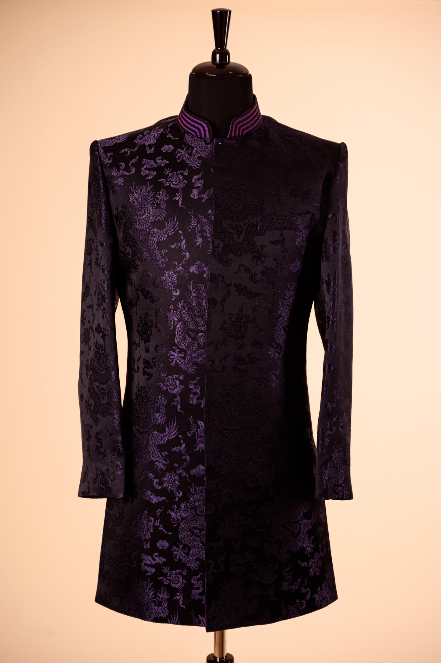 Sea Waves Dragon Kinkhwab