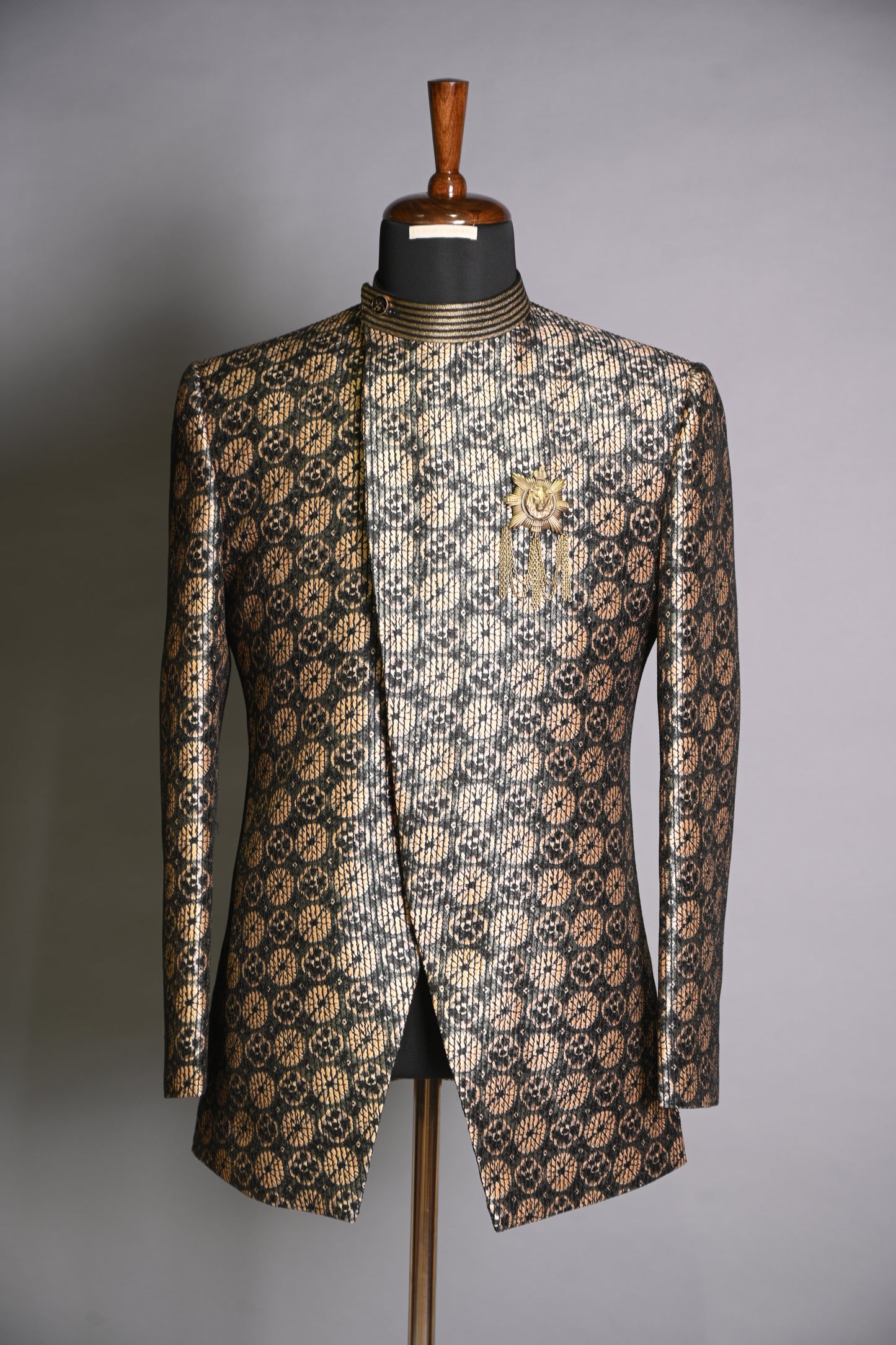 Black and Gold Bandhgala