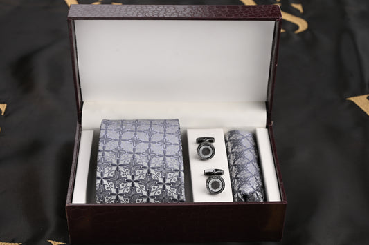 TIE/POCKET SQUARE/CUFFLINKS SET