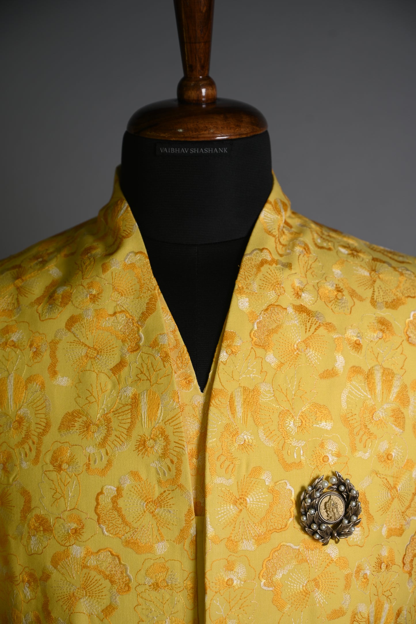 Yellow Embroidery Koti/Kurta