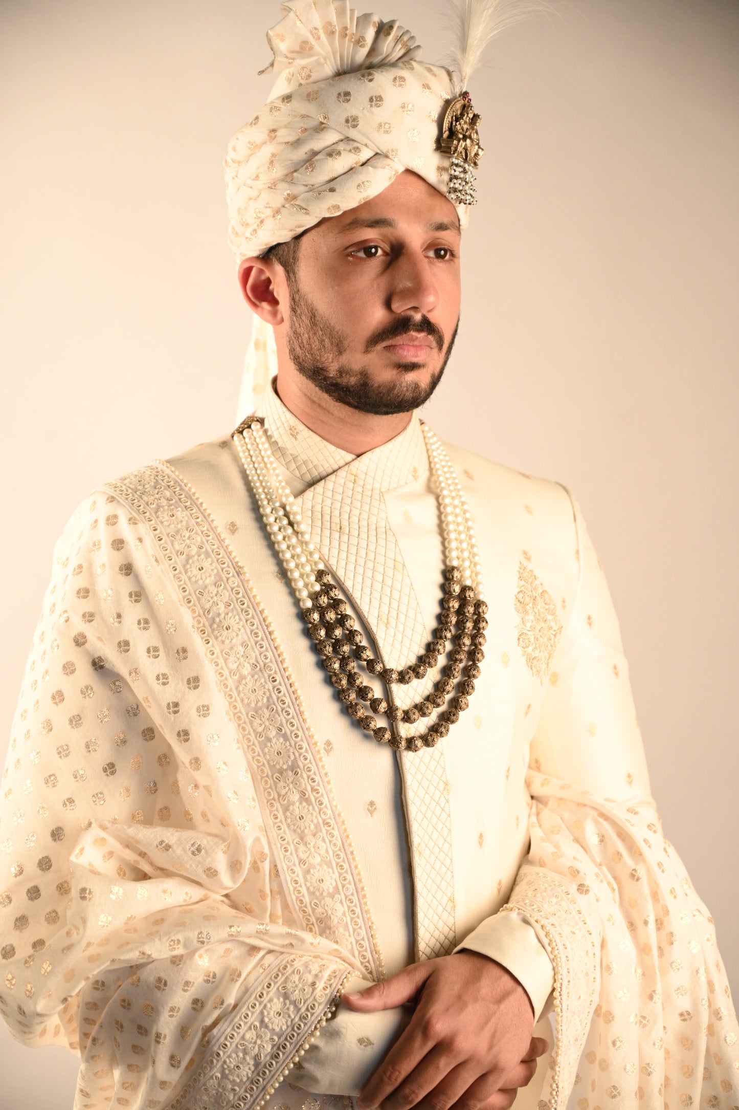 SHERWANI - Angrakkha Moonga Sherwani