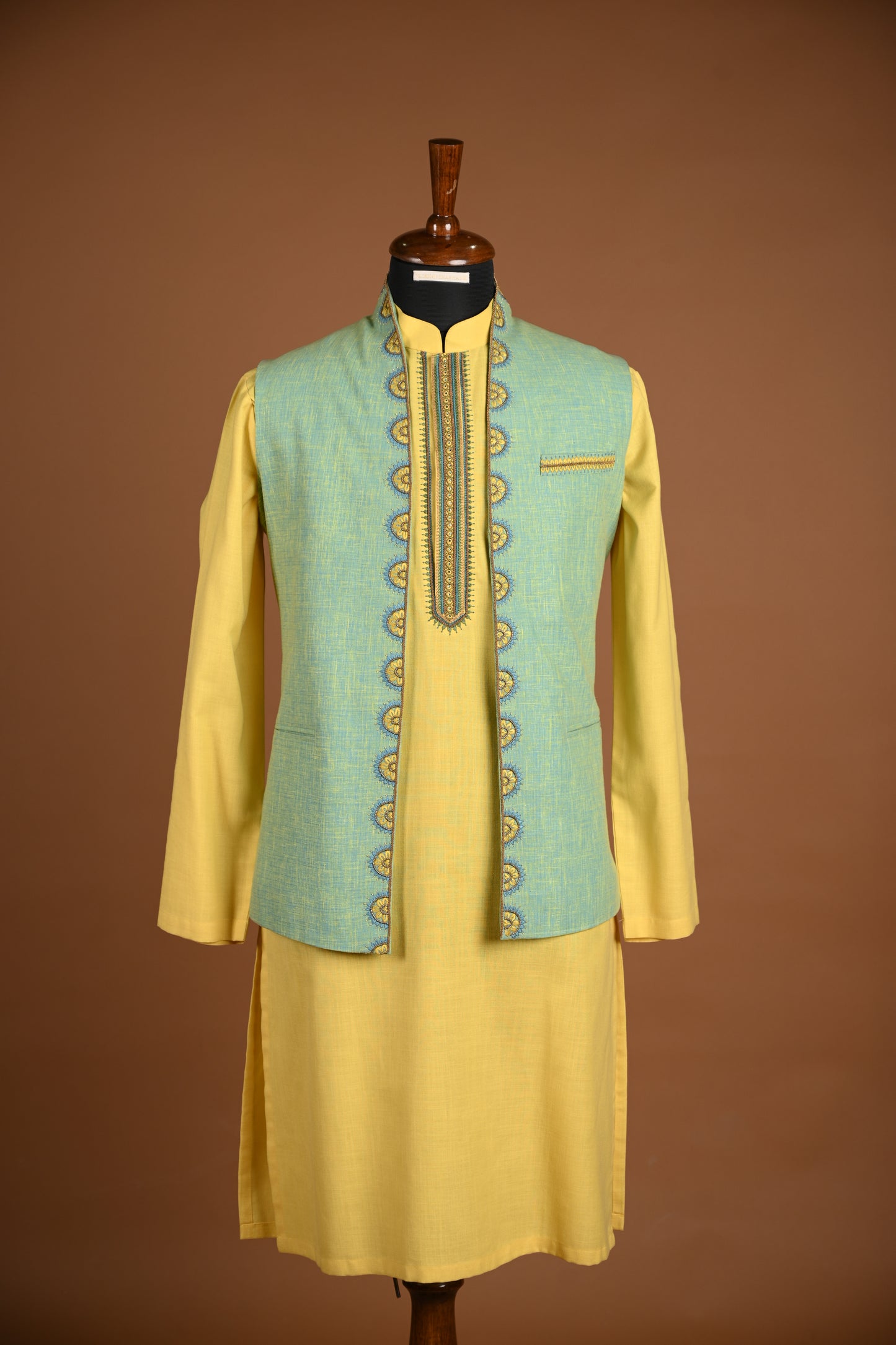 Yellow Kurta/KOTI/Pajama