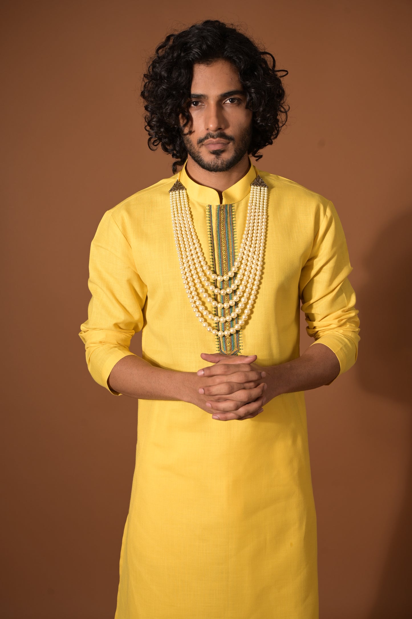 Yellow Kurta/KOTI/Pajama